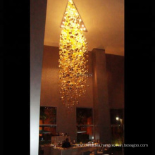 Customization triangular base colored glass bubble chandelier for restaurant